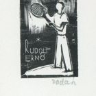 Ex-libris (bookplate) - Ernő Rudolf