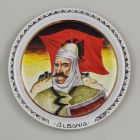 Ornamental plate - With a portrait of Gjergj Kastrioti Skënderbeu (Skanderbeg) (?), and with the inscription ALBANIA