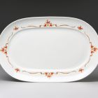 Oval dish (part of a set) - Part of the Blanka-214 tableware set with rose hips (red berries) pattern