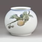 Vase - With leafy branch and peaches