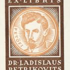 Ex-libris (bookplate) - Dr Ladislaus Petrikovits