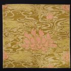 Printed fabric (furnishing fabric) - with water lilies