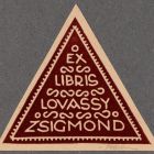 Ex-libris (bookplate) - Zsigmond Lovassy