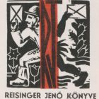 Ex-libris (bookplate) - Book of Jenő Reisinger