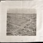 Commemorative kerchief - with a view of the buildings of the 1900 Paris World's Fair
