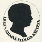 Ex-libris (bookplate) - The book of Mrs. Zalai Olga M.