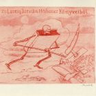 Ex-libris (bookplate) - From the books of war of Dr. István Lustig