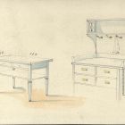 Furniture design - a small and a swaddling table