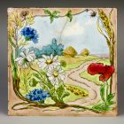 Tile - Landscape of a field with wild flowers