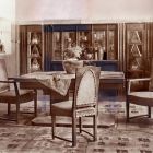 Exhibition photograph - dining room furniture designed by Miklós Menyhért, Exhibition of Interior Design 1912
