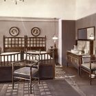 Exhibition photograph - bedroom furniture deigned by István Szirontai Lhotka, Exhibition of Interior Design 1912