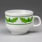 Coffee cup (part of a set) - Part of a food service tableware set with oak leaves pattern