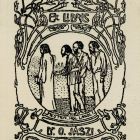 Ex-libris (bookplate) - Dr. O. Jászi (Oszkár)