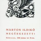 Occasional graphics - Announcement of birth: Ildikó MArton has been arrived