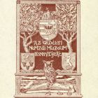 Ex-libris (bookplate) - Belongs to the library of the Transylvanian National Museum