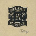 Ex-libris (bookplate) - The book of A(ntal) Fery - ipse