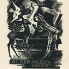 Ex-libris (bookplate) - Book of Valéria Geiger