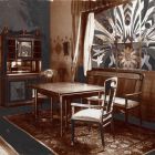 Exhibition photograph - dining room furniture designed by Pál Horti, Christmas Exhibition of The Association of Applied Arts, 1901