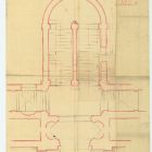 Plan - ground plan of the Kinizsi street staircase, Museum of Applied Arts