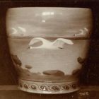 Photograph - Vase, painted decoration with swans