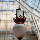 Architectural photograph - detail of the glass roof of the exhibition hall, Musem of Applied Arts