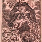 Devotional image - St. Nicholas of Tolentino with patients and souls suffering from purgatory