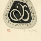Ex-libris (bookplate) - Zoltán Kaveczky Budapest (ipse)