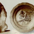 Photograph - Table decoration and bowl with tin figures