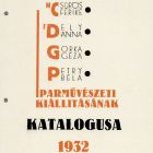 Ex-libris (bookplate) - Catalogue of the exhibition of Csürös, Dely, Gorka, Petry