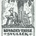 Ex-libris (bookplate) - From the books of the family of Gyula Konkoly-Thege