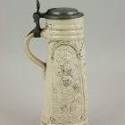 Tankard with pewter lid - with the figure of Susanne, Judith and Lucrecia