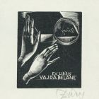 Ex-libris (bookplate) - The wife of Béla Vajda