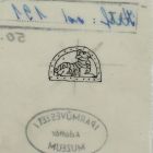 Drawing - decorativ motif: ram in the semicircle, from side views