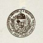 Ex-libris (bookplate) - Library of the Royal Hungarian Ferencz József Scientific University of Kolozsvár