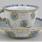 Cup and saucer (part of a set) - With Wales decoration