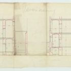 Plan - longitudinal section of the courtyard wing of the Museum and School of Applied Arts