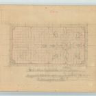 Plan - decoration on the third floor under the coupled window of the central projection of the Rákos street wing, Museum of Applied Arts