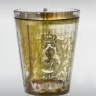 Commemorative glass - With the portrait of Francis I, Holy Roman Emperor and Maria Theresa, Queen of Hungary and Bohemia