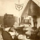 Exhibition photograph - smoking room furniture designed by Ede Toroczkai Wigand, Spring Exhibition of The Association of Applied Arts 1907