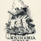 Ex-libris (bookplate) - Book of Dr. Béla Kontsek