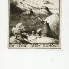 Ex-libris (bookplate) - Wife of Ernő Déry