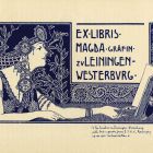 Ex-libris (bookplate) - Magda Grafin zu Leiningen-Westerburg