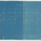 Plan - steel structure of the grand hall's glass roof, Museum of Applied Arts