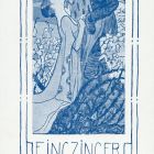 Ex-libris (bookplate) - Book of Ferenc Einczinger (ipse)