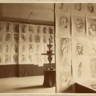 Photograph - Exhibition detail (drawings) at the 1905 exhibition of the National Royal Hungarian School of Applied Arts