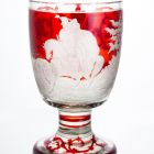 Footed ornamental glass - With soldiers on horseback