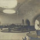 Interior photograph - The hall of the Hungarian Pavilion with the duck fountain, Milan Universal Exposition 1906