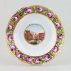 Soup plate - With the view of the Church of Santi Domenico e Sisto in Rome (Part of Alexandra Pavlovna's table set)
