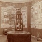 Exhibition photograph - exhibition of the Budapest Industry Plan School for Arts with the display cabinet designed by Miklós Menyhért in the Hungarian Pavilion, Milan Universal Exposition 1906